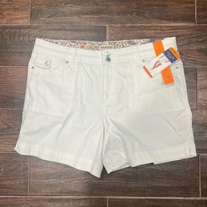 NWT Dakota Blue White Cotton Stretch Midrise Shorts